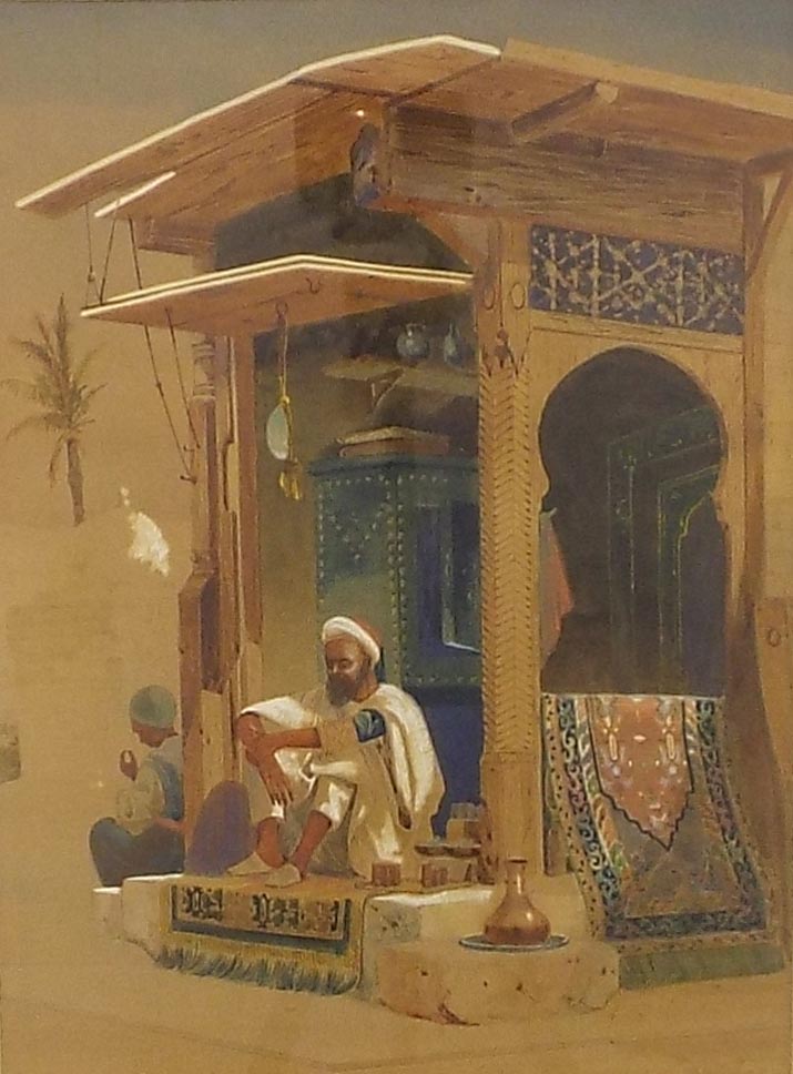 20th Century Arabic School - `Cairo`, indistinctly signed verso `Morla?, C* Hanger?`, dated 1903,
