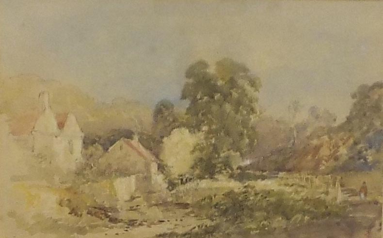 By Myles Birket Foster (1825-1899) - `Village Scene`, monogrammed, The Little Gallery of London