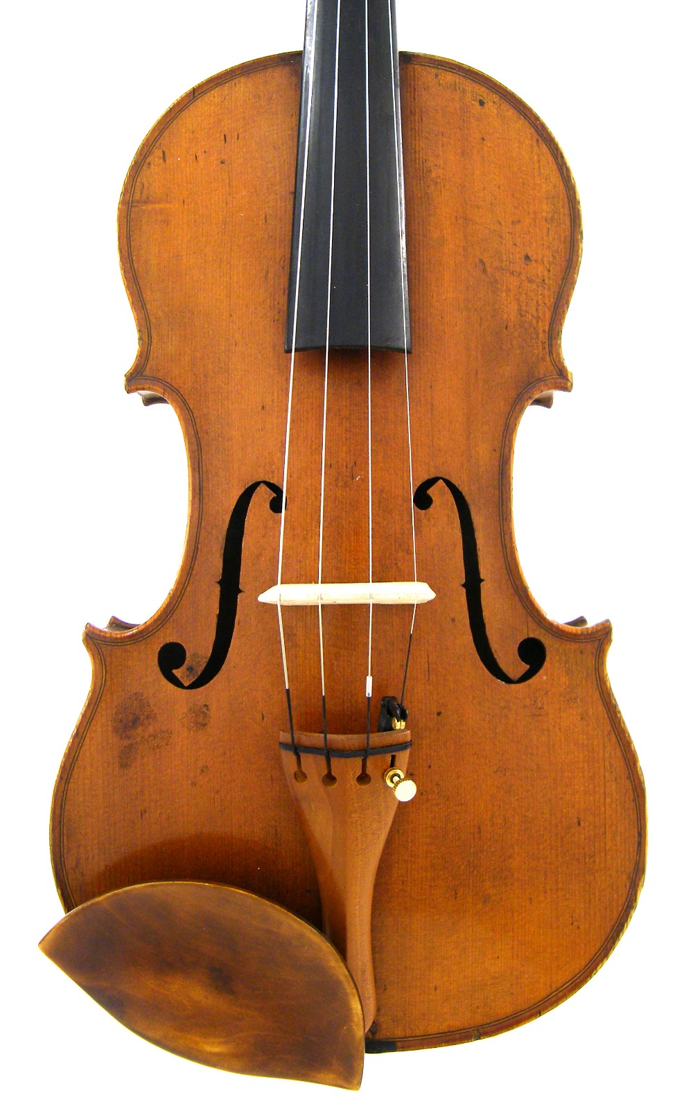 French violin by and branded Pillement a Cremone to the inner back, 14 1/16", 35.70cm