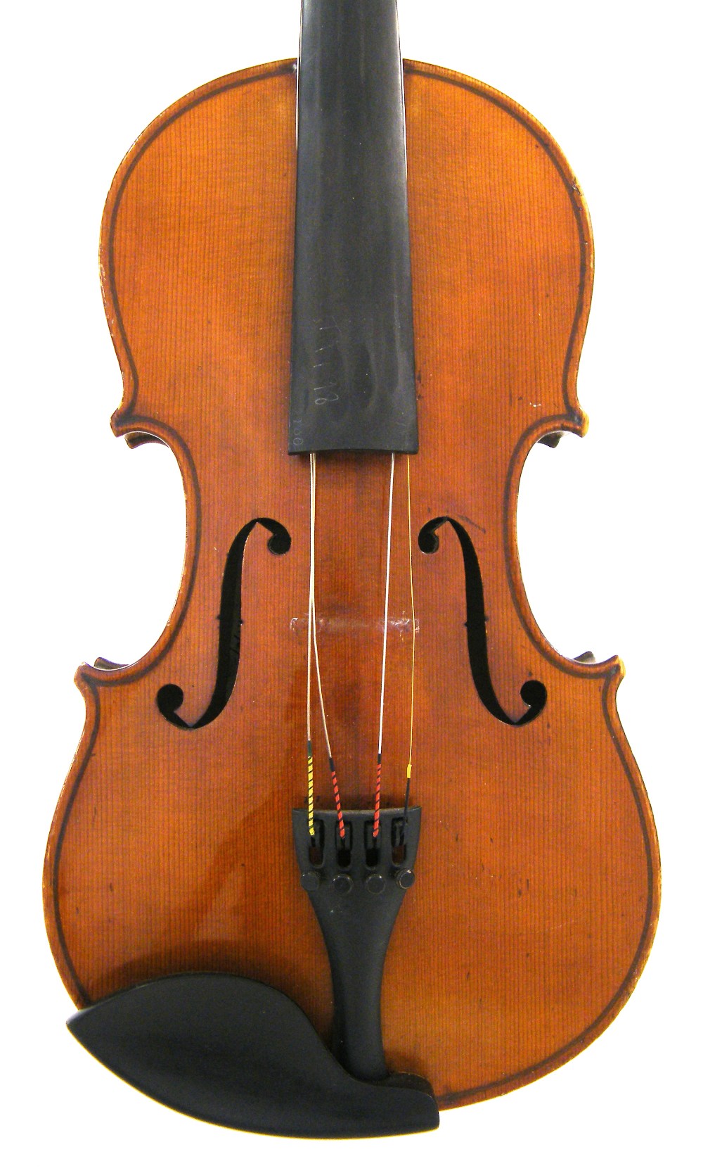 Violin labelled Azzola Aloysius, Venetianus, fecit Augusta Faurinorum Anno Domini 1937, the one