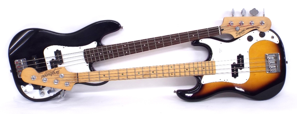 Squier by Fender standard series precision bass guitar, made in Indonesia, ser. no. IC03078606,