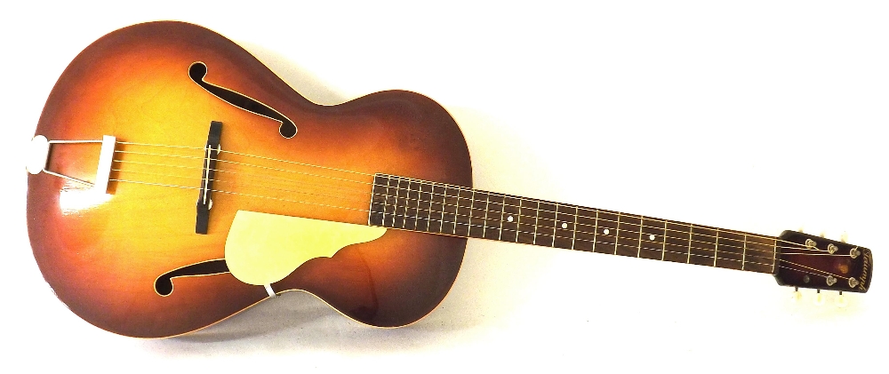 Triumph arch top acoustic guitar, ser. no. 2926, sunburst finish with various surface marks and