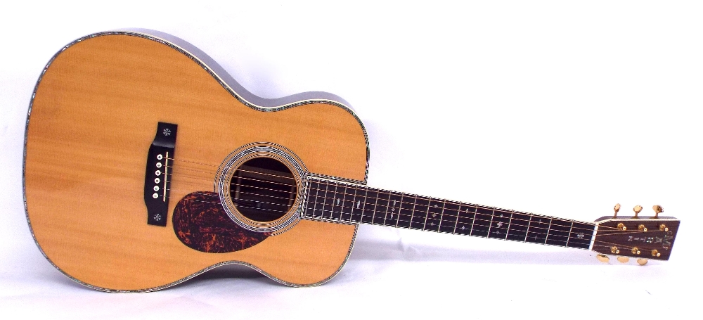 Martin OM42 acoustic guitar, made in USA, circa 2003, ser. no. 994274, fitted with a Fishman Ellipse