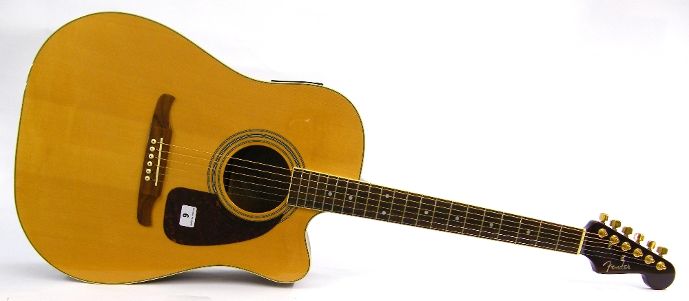 Fender Sierra Vista electro-acoustic guitar, made in Korea, ser. no. KS00060194, finish with some