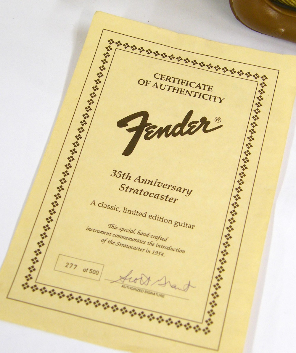 Fender 35th Anniversary Stratocaster electric guitar, made in USA, custom shop limited edition no. - Image 3 of 3