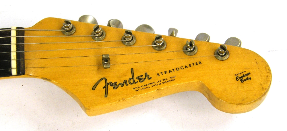 Stratocaster style electric guitar comprising some Fender parts, including a circa 1965 re-fretted - Image 10 of 13