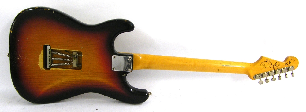 Stratocaster style electric guitar comprising some Fender parts, including a circa 1965 re-fretted - Image 2 of 13