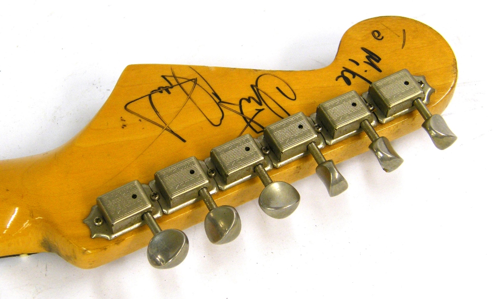 Stratocaster style electric guitar comprising some Fender parts, including a circa 1965 re-fretted - Image 11 of 13