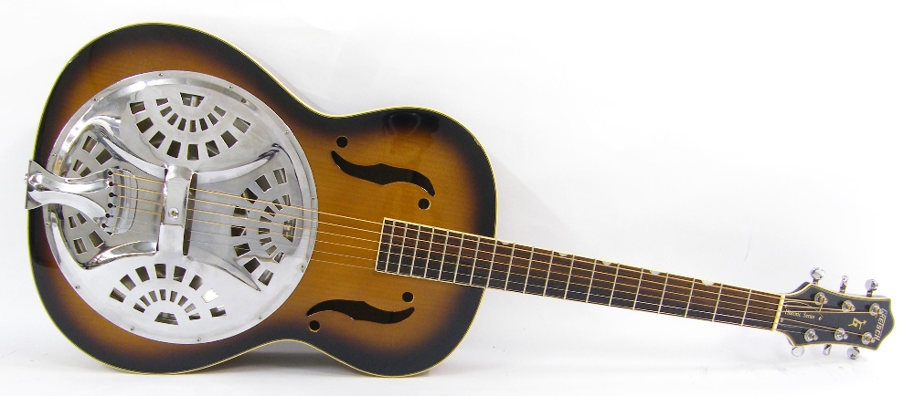 Gretsch Historic Series resonator guitar, made in Korea, vintage sunburst finish, condition: good