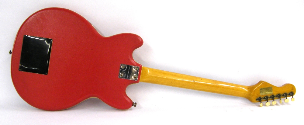 Hofner Colorama electric guitar, circa 1962, ser. no. 577, red vinyl finish with a few blemishes, - Image 2 of 2