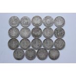 20 halfcrowns 1906,7,9,10 + Victorian (8