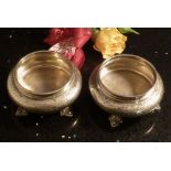 A pair of Victorian salts dated 1873 of