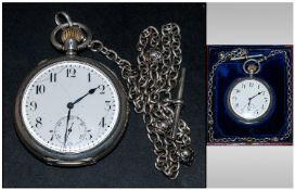 HRH Prince Of Wales Interest, Open Faced Pocketwatch, White Enamelled Dial With Arabic Numerals And