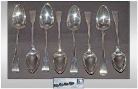 Peter & William Bateman Set Of Eight Large Table Spoons Hallmark London 1813. Makers mark DB-WB.