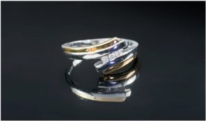 9ct Gold Diamond 3 Stone Ring, Ring Size K