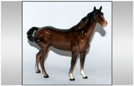 Beswick Horse Figure ` Swish Tail Horse ` 1st Version, Model Num.1182. Designer A. Gredington.