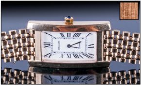 Imperialto Ladies 9ct Gold Quartz Princes Style Wristwatch feautred 9ct gold mesh bracelet,