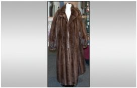 Ladies Full Length Mink Coat, fully lined with interior label which reads `Jaffa Furs, Specialist