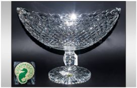 Waterford Fine Cut Crystal Boat Bowl, `Master Cutters Heritage`, hand made by a Waterford Master