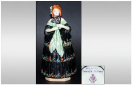 Royal Worcester Early Figure `Lady With A Fan` R.W.2911, Modeller Fredrick M Gertner. Issued 1931-
