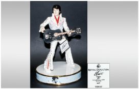 Royal Doulton Limited Edition & Numbered Hand Made Figure `Elvis` Show Time In Vegas EP3. Number