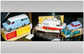 Three Boxed Diecast Models Comprising Dinky Police Accident Unit 287, Dinky Airport Fire Tender