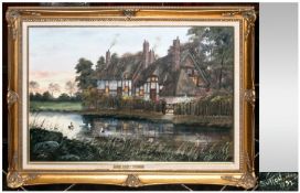 Keith Sutton Original Framed Oil on Board Titled `Evening Splendour`. Signed and Dated 1992 lower
