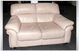 Contemporary Cream Two Seater Sofa