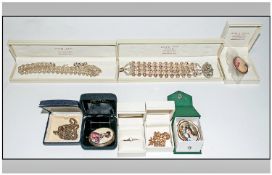 Collection Of Costume Jewellery Comprising Pearls, Portrait Brooches, Cameo Brooch, Necklace, Seed