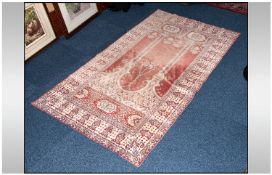 Oriental/Indian Prayer Mat, red with geometric design