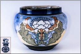 Royal Doulton Art Nouveau Jardiniere, Circa 1910. Stylalised design. 8.5`` in height. 9`` in