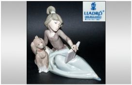 Lladro Figure ` A Lesson Shared ` Model No.5475, Issued 1988, Height 6 Inches. Excellent Condition.