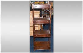 Reproduction Georgian Style Three Tier Shelf What Not with 4n drawers and 3 shelves. Supported by