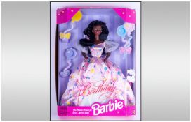 Birthday Barbie American Black doll from 1996 boxed and in new condition.