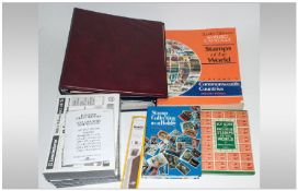 Collection Of Stamp Albums Including Stanley Gibbons stockbook folder, large stockbook, 2 new