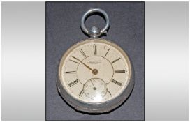 Thomas Elliot Preston Large Open Faced Silver Pocket Watch. Hallmark Chester 1871. Working order.
