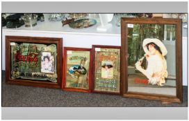 Four Various Advertising Mirrors. Comprising 3 Coca Cola and 1 Southern Comfort. The Southern