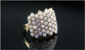 9ct Gold Large Opal Cluster Ring, Ring Size O