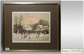 Helen Bradley 1900-1979 Pencil Signed Ltd Edition Colour Print with Blind stamp Titled ` Catherine