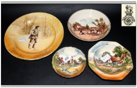 Royal Doulton Series Ware, four pieces, comprising two small `Countryside` dishes, one `Rustic