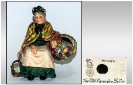 Royal Doulton Rare and Early Figure ` The Old Lavender Seller ` HN.1492. Issued 1932-1949. Stands