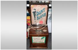 A Vintage `Dont Blush` Amusement End Of the Pier Viewing Box, `Erotic, Private & Uncensored