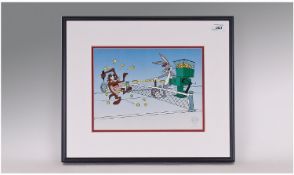 Warner Brothers Limited Edition Framed Cell `Tennis Anyone`. Certificate of authenticity to