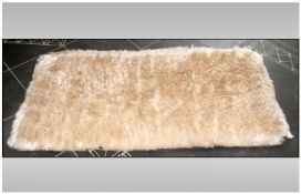 Skelmet Mohair Cream Coloured Rug, with Skelmet rug label to reverse. 64x33``