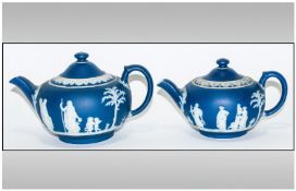 Wedgwood Scarce Late 19th Century Jasperware Teapots, 2 in total. Fine Jasperware Teapots in the