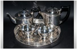 Viners Silver Plated Four Piece Teaset and tray.