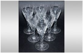 Six `Stuart Ellesmere` Pattern Sherry Glasses