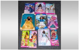 A Collection of Barbie and Christie Dolls boxed in new condition 8  in total will make an ideal