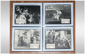 Cinema Stills Framed Set of 4 1960`s Front of House original lobby cards for The Miracle Worker (