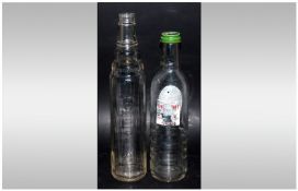 Castrol Motor OIl Original Glass Bottle. Together with `Essolube` Quart Bottle.